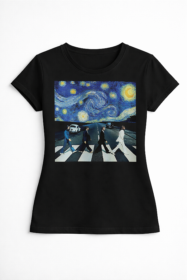 Camiseta Abbey Road + Van Gogh