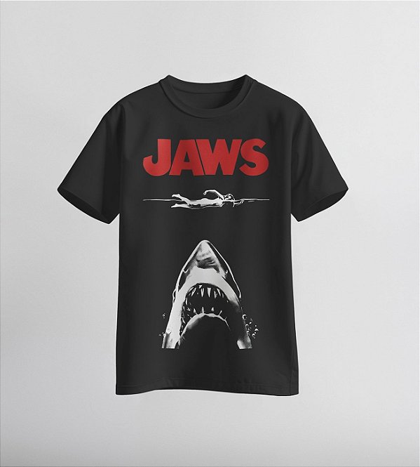 Camiseta do filme Tubarão (Jaws) de 1975