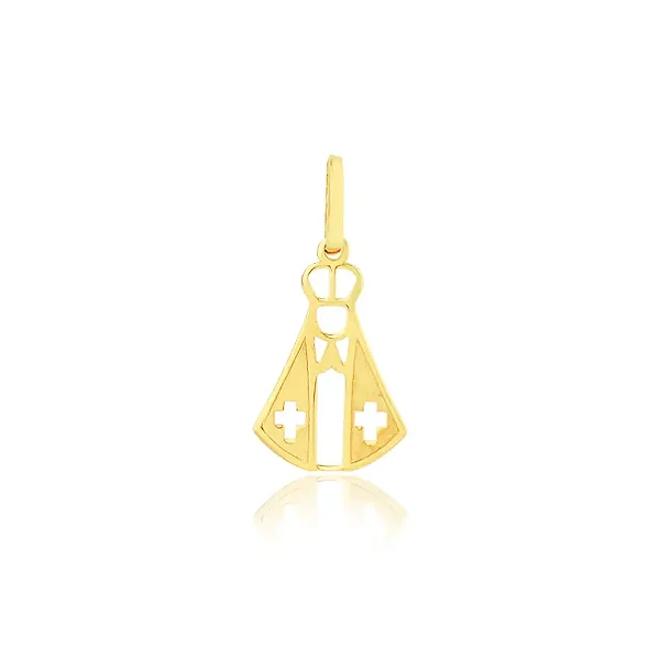 Pingente de ouro 18k Nossa Senhora Aparecida XVI