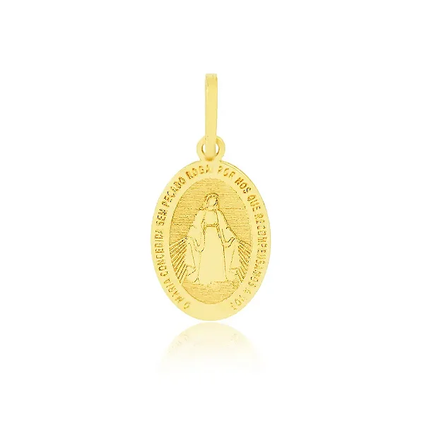 Medalha Nossa Senhora das Graças ouro 18k XVII
