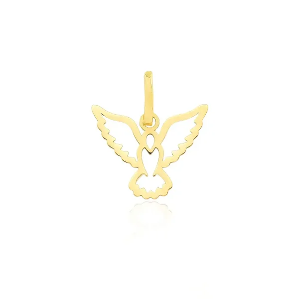 Pingente Divino Espírito Santo ouro 18k delicado