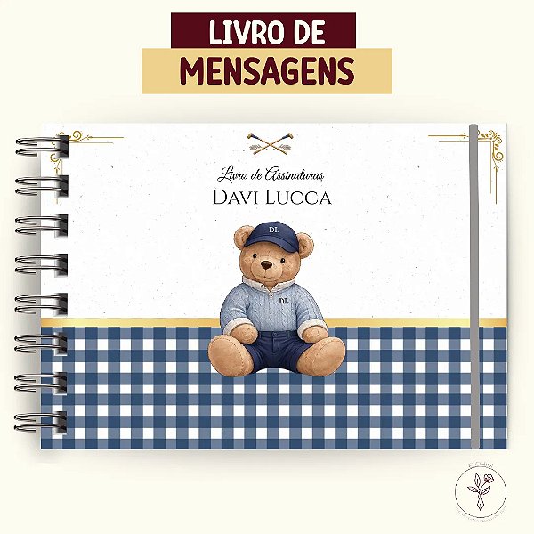 Livro De Mensagens De Assinatura Menino Para Festas Eventos