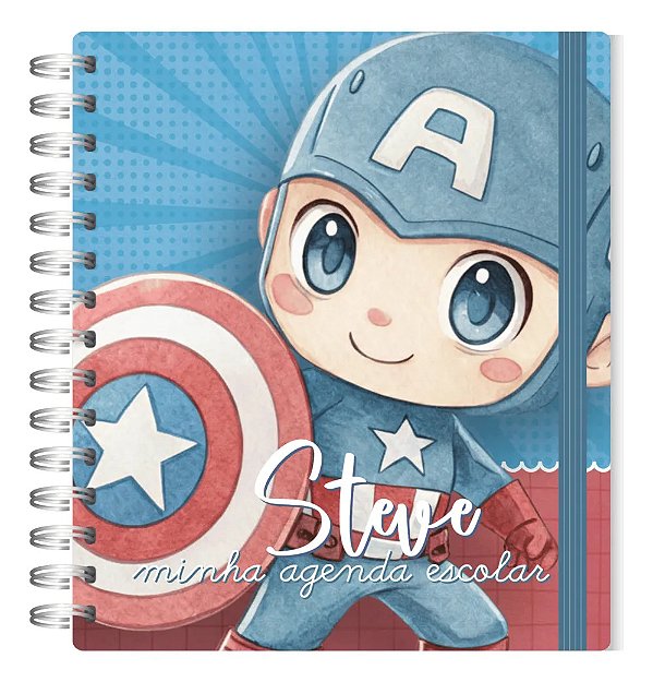 Agenda Permanente Sem Data Capitao America Personalizada