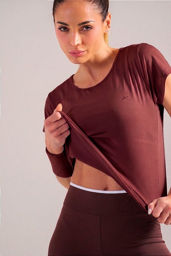 Blusa RA Baby Tee Slim MC Fitness
