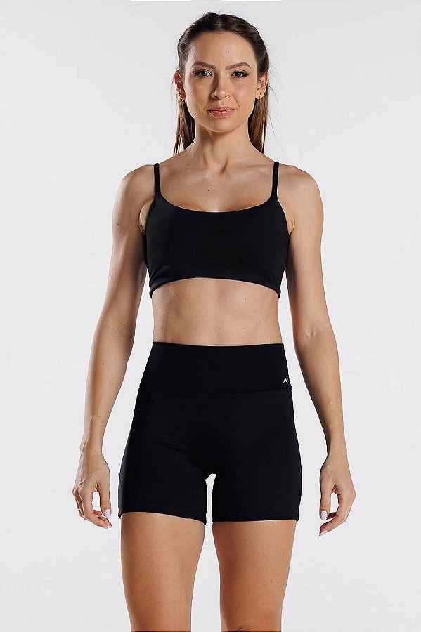 Bermuda Sem Gancho Poliamida Preto MC Fitness