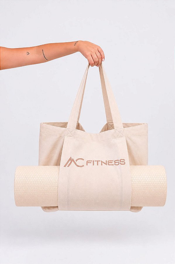 Bolsa Tote Bag de Algodão para Tapete de Yoga MC Fitness