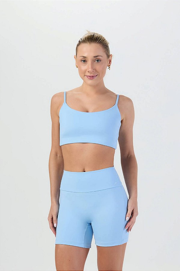 Bermuda Sem Gancho Poliamida Azul Frozen MC Fitness