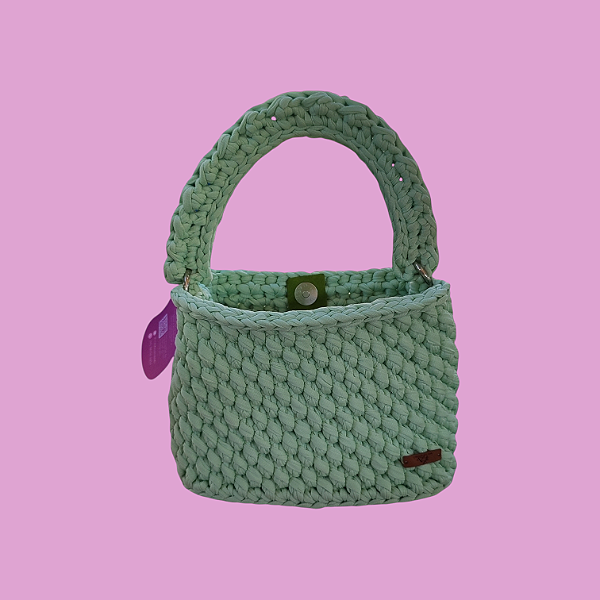 Bolsa de Crochê em Fio de Malha Premium – Modelo Essencial Sté