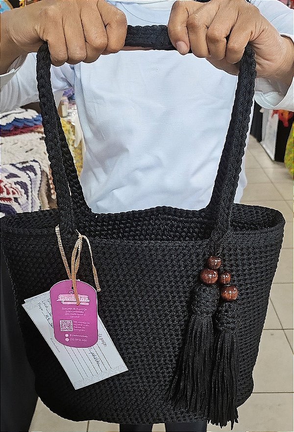 BOLSA DE CROCHÊ EM FIO 100% POLIÉSTER ETERNA