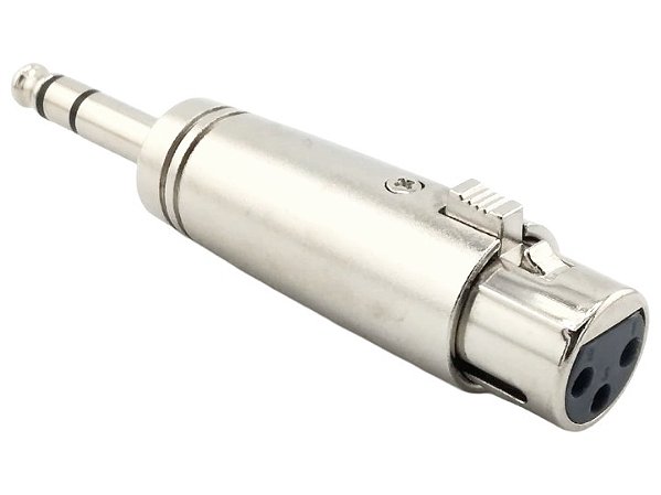 Adaptador xlr femea para p10 stereo macho