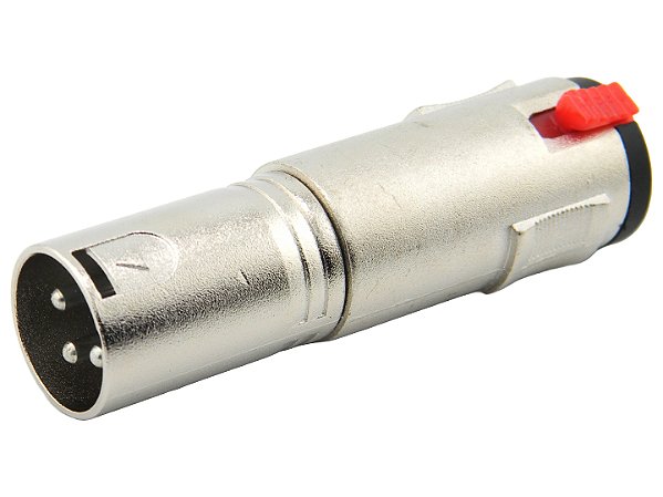 Adaptador xlr macho para p10 stereo femea com trava