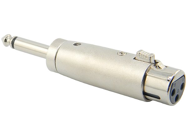 Adaptador xlr femea para P10 mono macho