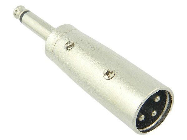 Adaptador xlr macho para p10 mono macho