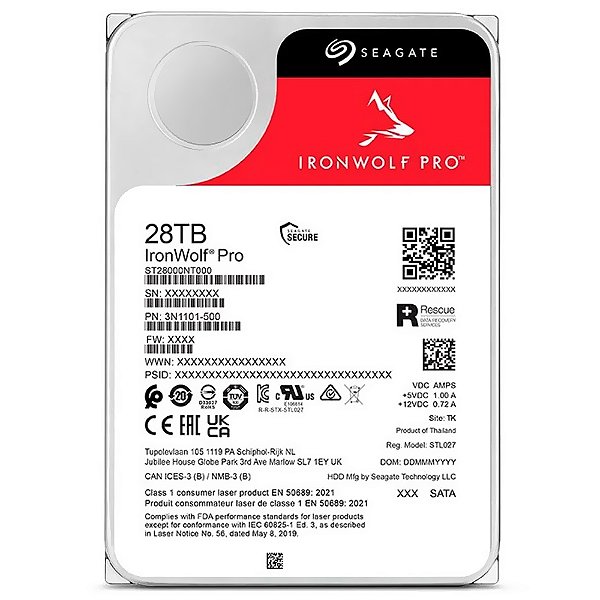 HD Seagate 28TB Iron Wolf Pro 3.5" SATA 3 7200RPM - ST28000NT000