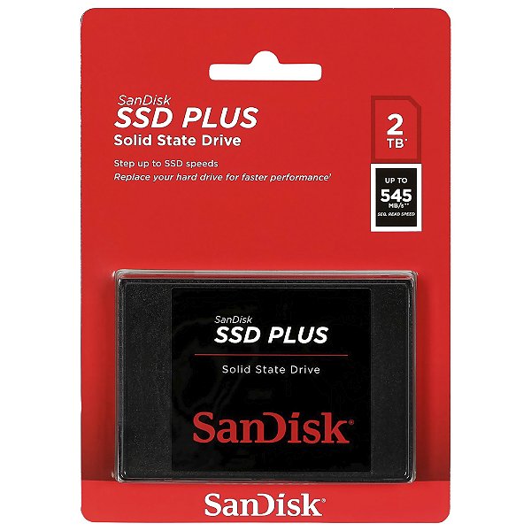 SSD SanDisk 2TB Plus 2.5" SATA 3 - SDSSDA-2T00-G28