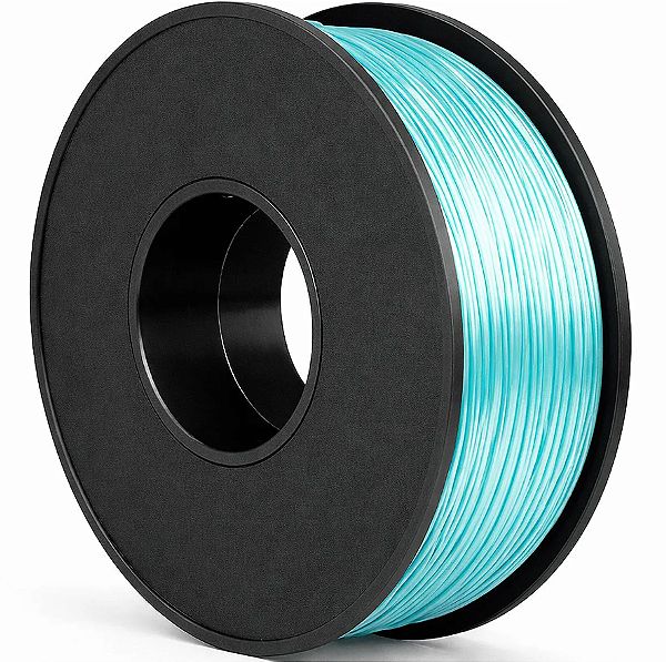 Filamento PLA Silk Azul Lago 1kg 1.75mm Para Impressora 3D Efeito Brilhante