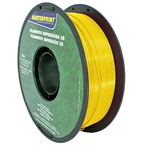 Filamento PLA Amarelo 1kg 1,75mm Para Impressora 3D