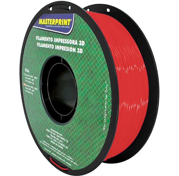 Filamento PLA Vermelho 1kg 1.75mm Para Impressora 3D