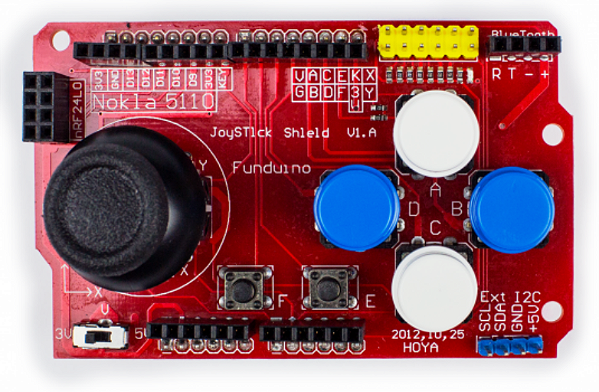 Shield para Arduino com Joystick e Botões