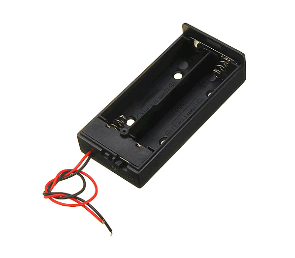 Suporte para 2 Baterias 18650 com Tampa e Chave ON/OFF