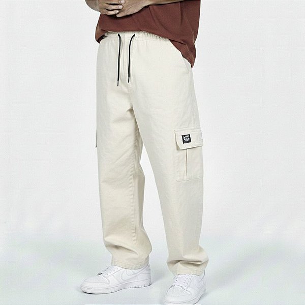 Calça Cargo Aspecto Areia