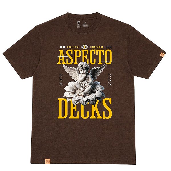 Camiseta Oversized Aspecto Angel Brown