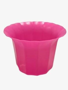 Vaso Plástico Cachepô Tulipa Canelada Colibri 23cm Pink