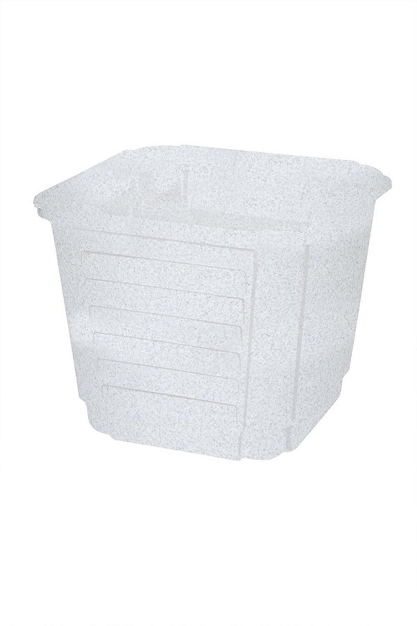 Cachepô Floreira Plástico Colibri 2,25 Litros 17 cm Mármore