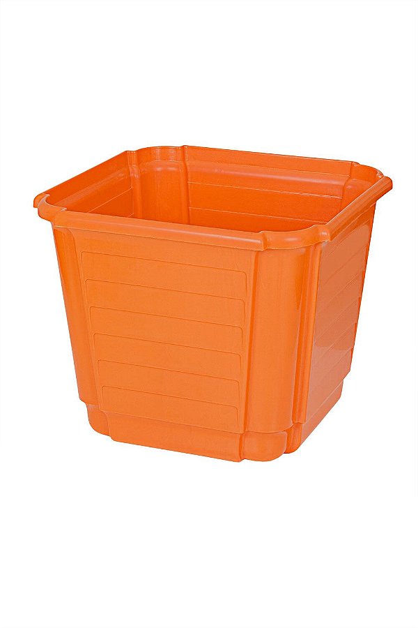 Cachepô Floreira Plástico Colibri 2,25 Litros 17 cm Laranja