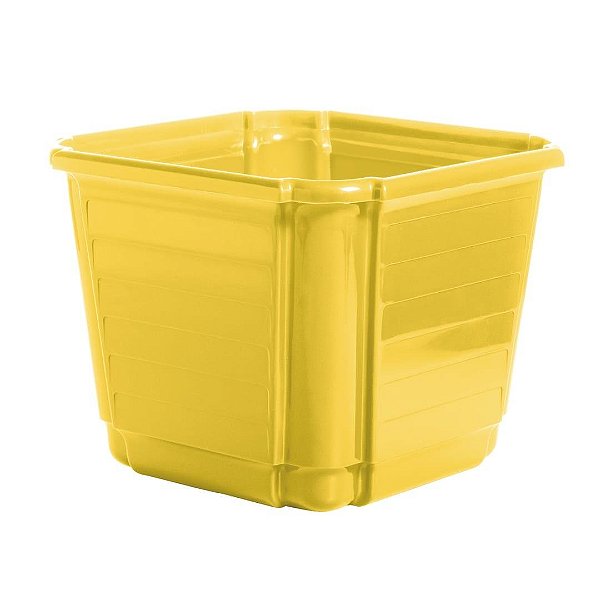 Cachepô Floreira Plástico Colibri 2,25 Litros 17 cm Amarelo