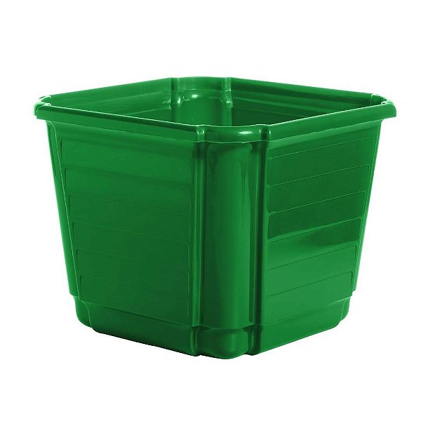 Cachepô Floreira Plástico Colibri 2,25 Litros 17 cm Verde Bandeira