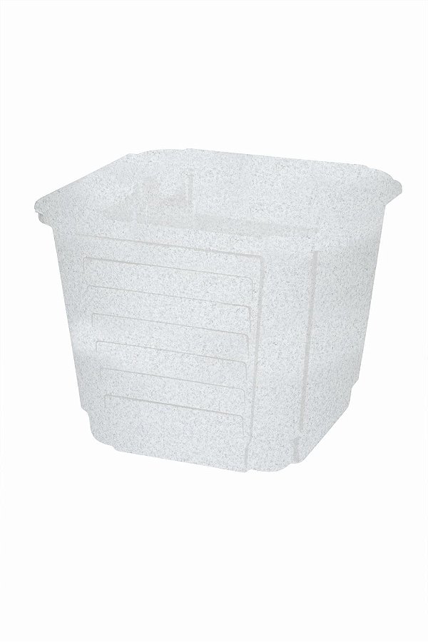 Cachepô Floreira Plástico Colibri 4,74 Litros 22 cm Mármore