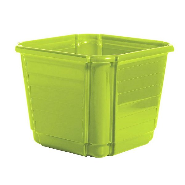 Cachepô Floreira Plástico Colibri 4,74 Litros 22 cm Verde Claro