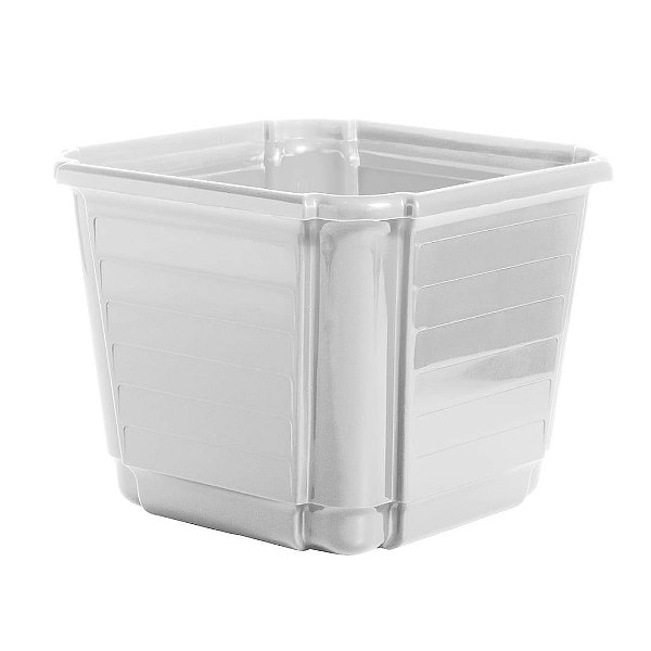Cachepô Floreira Plástico Colibri 8,62 Litros 26 cm Branco