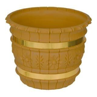 Cachepõ Decorado Plástico Colibri 8,77 Litros 30 cm Cerejeira