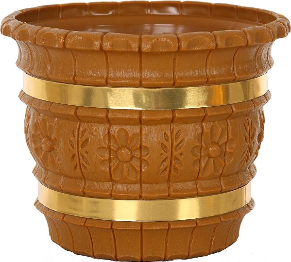Cachepô Decorado Plástico Colibri 8,77 Litros 30 cm Imbuia