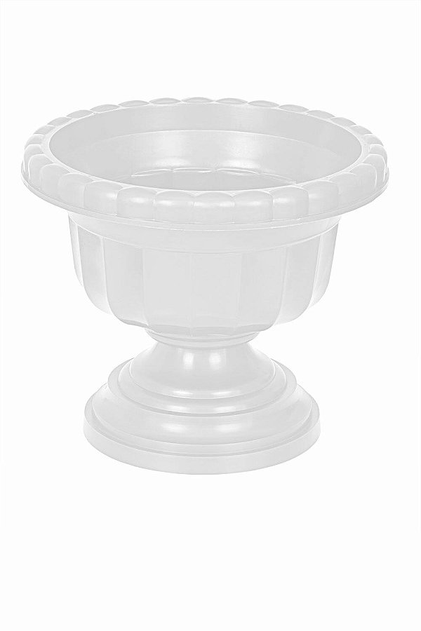 Cachepô Taças Plástico Colibri 4,89 Litros 26 cm Branco