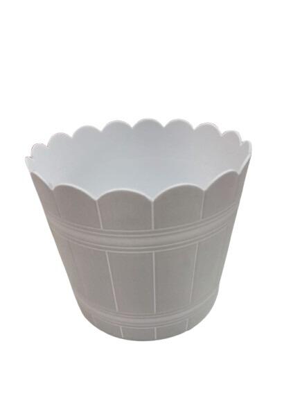 Cachepô Tina Plástico Colibri 1,65 Litros 17 cm Branca