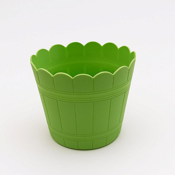 Cachepô Tina Plástico Colibri 1,65 Litros 17 cm Verde Claro