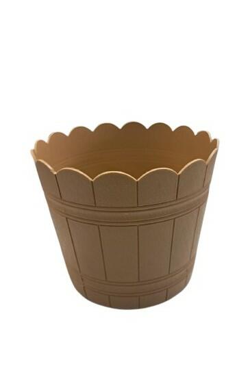 Cachepô Tina Plástico Colibri 1,65 Litros 17 cm Cerejeira