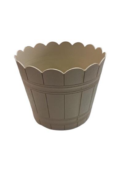 Cachepô Tina Plástico Colibri 1,65 Litros 17 cm Marfim