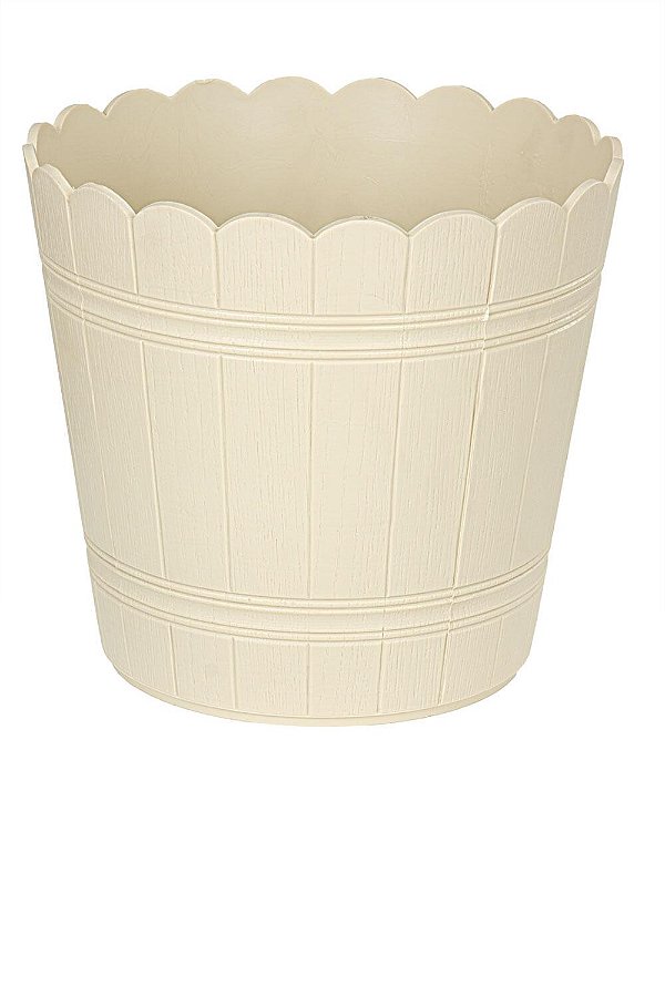 Cachepô Tina Plástico Colibri 9,87 Litros 29 cm Marfim