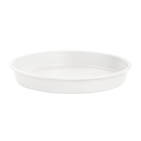 Prato Plástico Para Vaso 15 cm Branco