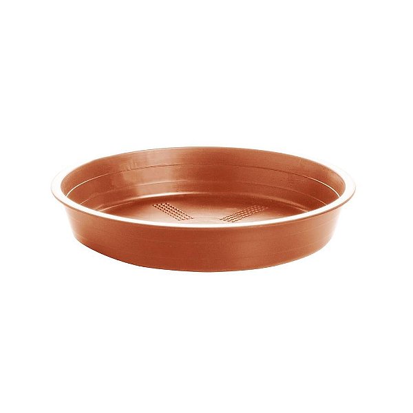 Prato Plástico Para Vaso 15 cm Terracota