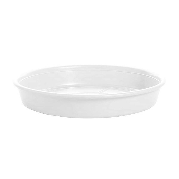 Prato Plástico Para Vaso 20 cm Branco