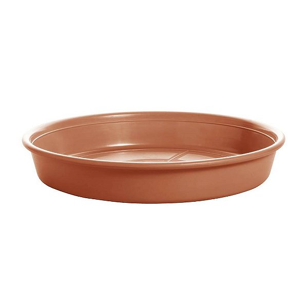Prato Plástico Para Vaso 20 cm Terracota