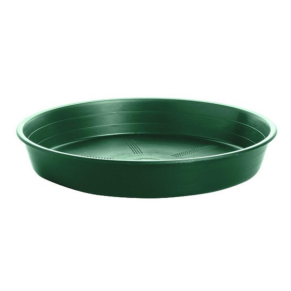 Prato Plástico Para Vaso 25 cm Verde Escuro