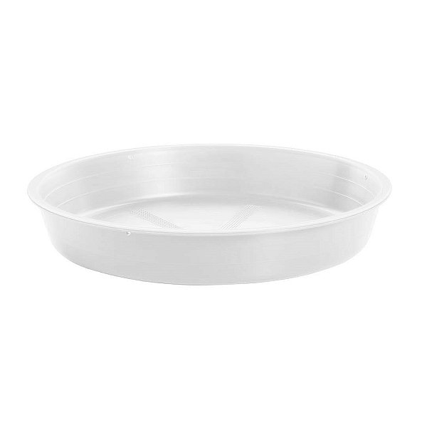Prato Plástico Para Vaso 28 cm Branco