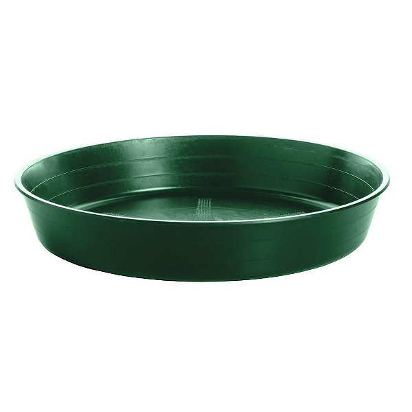 Prato Plástico Para Vaso 31 cm Verde Escuro