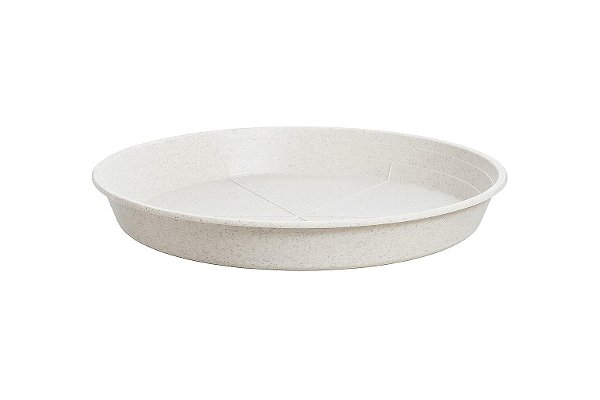 Prato Plástico Para Vaso 33 cm Mármore